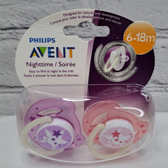 PHILIPS AVENT NIGHTTIME PACIFIERS 'STARZY' GLOW-IN-DARK SOOTHING COMFORT - Picture 3 of 15